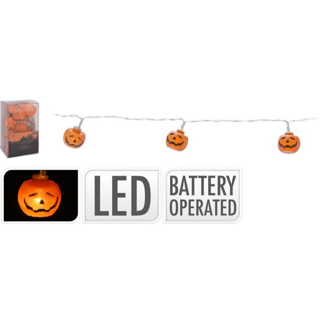 PUMPKIN GARLAND 12LED