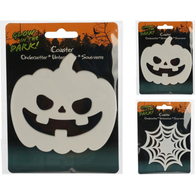 HALLOWEEN GLOW IN DARK COASTER - ASSORTED DESIGNS